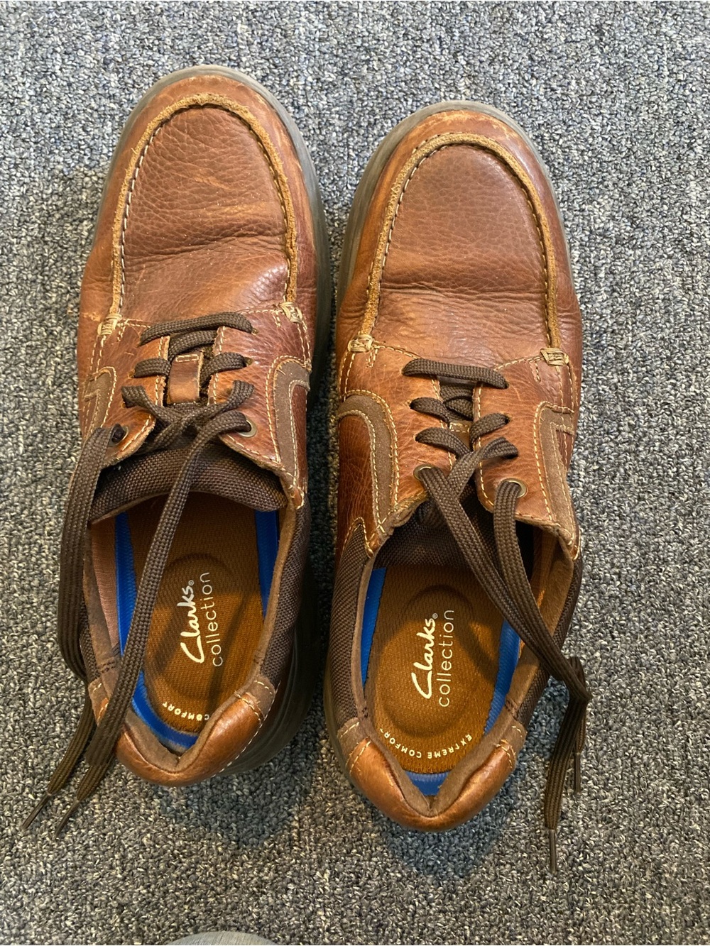 Clark’s collection Men's Brown Leather Lace-Up Casual Shoes